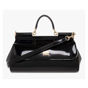 DOLCE & GABBANA Black Leather Di Calfskin Handbag